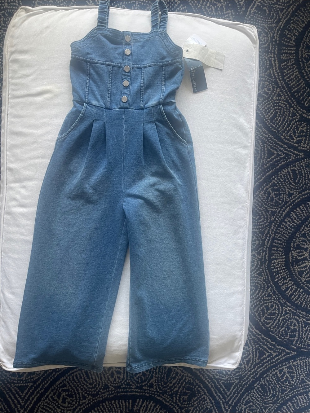NWT HABITUAL Girls Size 5 Blue Denim Jumpsuit One-Piece